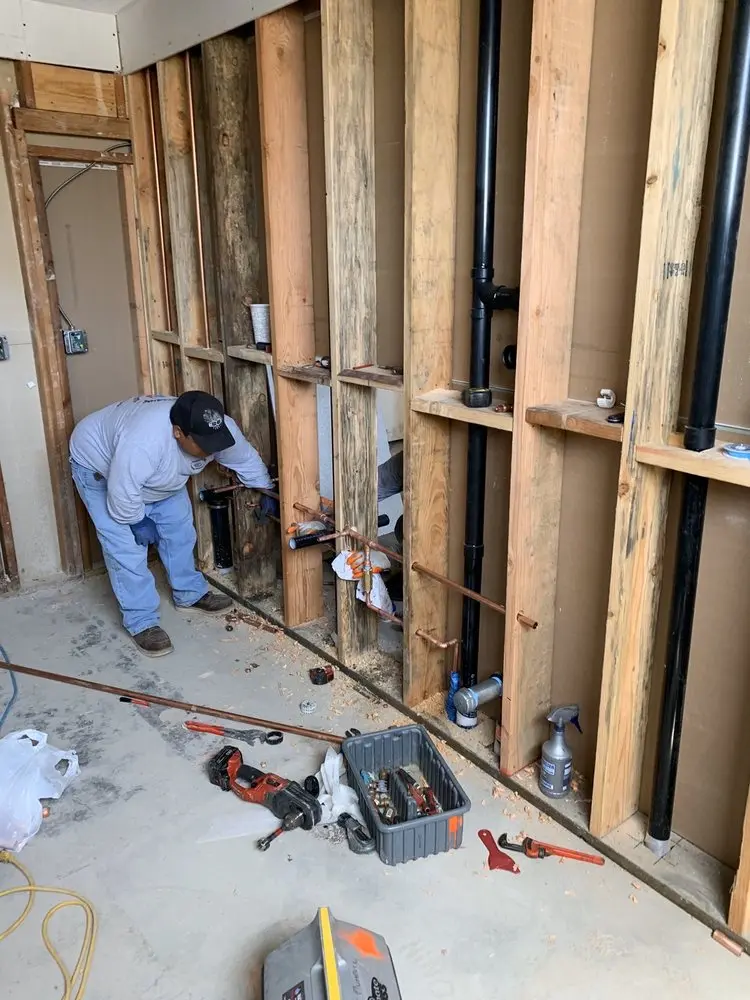 Commercial rough-in plumbing for Gas Line Repair in Cumberland